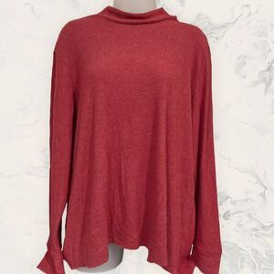 New Lemon Tart Burgundy Back Drop Open Back Sweater -Sz 2XL